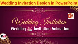 Wedding Invitation Design in PowerPoint  Wedding Invitation Animation in PowerPoint  Wedding [upl. by Julie]