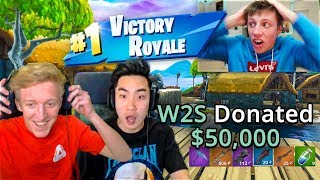 W2S DONATING 50000 TO RICEGUM amp TFUE [upl. by Atwekk]