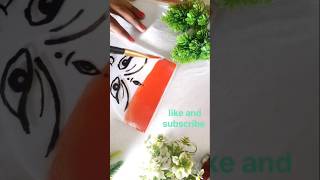 Glass painting mata rani 🙏 ytshort tranding short crafterrekhakiran diy craft homedecor art [upl. by Nosduh]