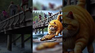 Cat run and fishcattoon cat fish catch funnycat realcats cat anime animation [upl. by Ailyt]