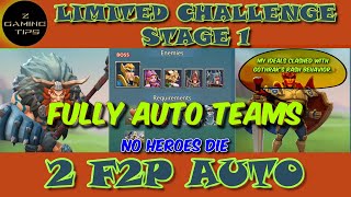 Barbarian Limited Challenge Stage 1  Barbaric Journey 2 Fully Auto Teams Part 3  Lords Mobile [upl. by Ailb]