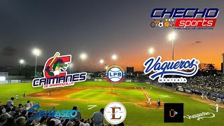 Juego 5 de la temporada regular de la LPB de Colombia Vaqueros recibe a Caimanes en Montería [upl. by Anilesor]