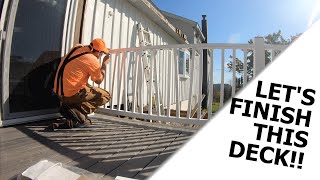 Rebuilding A Deck  Final Part  Fiberon Decking and Railing [upl. by Nnylatsyrc]