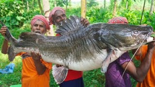 149 Pounds Giant Long Catfish Cutting by Grandpa  Baghair Fish Bhuna Cooking for Special People [upl. by Radborne]