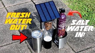 Turn Salt Water Into FRESH Solar Cooled Desalinator [upl. by Bruner241]