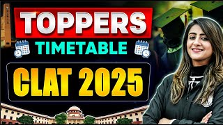 CLAT 2025 Toppers Daily Timetable For CLAT  Best Timetable to Crack CLAT [upl. by Bowen]