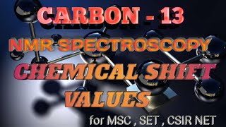 Carbon 13 NMR SPECTROSCOPY  CHEMICAL SHIFT VALUES and Spin Spin Splitting CSIR net and set [upl. by Countess]