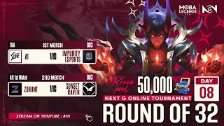 DAY 8 I Round of 32 I NEXT G Online MOBA Legends 5v5 Tournament 50000 💎 Prizepool [upl. by Adlee]