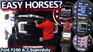 Easy Horses Banks Derringer Tuner  idash Data Monster Installed Ford F250 Superduty [upl. by Wey82]