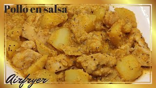 🍗 POLLO EN SALSA EN FREIDORA DE AIRE [upl. by Ettenim]