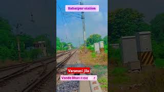 Varanasi babatpur station se gujarta hua vande Bharat express Bhartiya railway [upl. by Zischke]