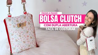 Como costurar Bolsa ou Clutch Fácil com dois bolsos  COSTURA CRIATIVA  PAP  DIY [upl. by Nogem]