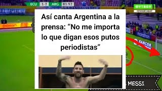 Selección Argentina cantando quot putos periodistas quot tras clasificar al Mundial Rusia 2018 [upl. by Aniez]