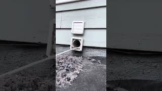 Satisfying dryer vent cleaning years of buildup [upl. by Sarette]