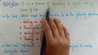 What is Serialization in Java Programming  lec 84 Java Tutorial BhanuPriya [upl. by Cleres706]