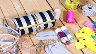 Tutorial Runde Geschenke einpacken [upl. by Naujyt]