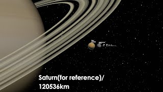 Saturn Moon Size amp Orbit Comparison [upl. by Grimonia]