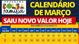 CALENDÁRIO BOLSA FAMÍLIA DE MARÇO 2024 CONFIRMADO PAGAMENTO COM NOVO VALOR CONFIRA [upl. by Atteynek917]