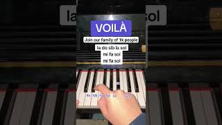 Voila  Piano Tutorial  shorts piano [upl. by Woodberry]