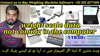 Weighing Machine Data is not showing in computer How to Check by Care International Scale [upl. by Glaser]