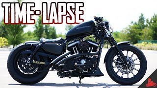 Custom HarleyDavidson Iron 883 TIME LAPSE ⏰ [upl. by Ariela63]