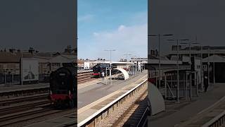 70000 Britannia through Tonbridge train railway railroad steamtrain steam locomotive station [upl. by Enatan714]