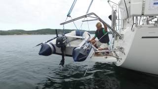 Båtsystem  davits for the dinghy [upl. by Nevai161]