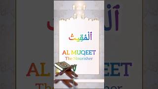 The name of Allah 39 Al Muqeet means The Nourisher ytshorts asmaulhusna allahnamesislamicstatus [upl. by Ayerf549]