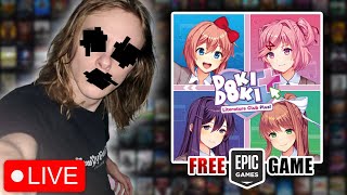 Playing Every Free Monthly Epic Games Game  Doki Doki [upl. by Ahserb]