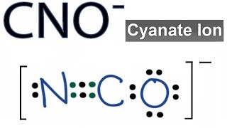 CNO Lewis Structure How to Draw the Dot Structure for the CNO Cyanate Ion [upl. by Erialc479]