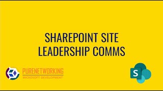 SharePoint Example Site  Leadership Communications [upl. by Auoh627]