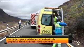 Accidente en la carretera de Fataga Gran Canaria [upl. by Nrobyalc655]