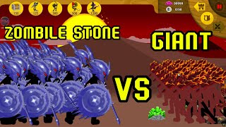 stick war legacy  ZOMBILE STONE GIANT VS GIANT LAVA [upl. by Alemaj]