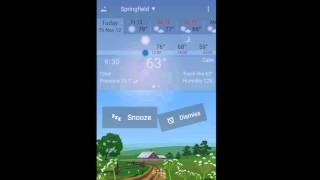 YoWindow Weather app Alarm clock on Android [upl. by Carry]