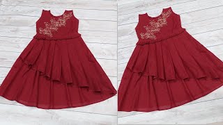 ডিজাইনের বেবি ফ্রক কাটিং ও সেলাই Beautyful Baby Frock Cutting amp Stitching For 4  5 Year Girl Baby [upl. by Anaizit]