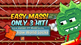 UNDERRATED MASS EASY PROFIT WITH JUST 3 HIT  Growtopia [upl. by Hadnama]