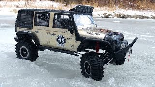 RC ADVENTURES  SLUSH amp iCE  HUGE 18th CRAGSMAN Jeep Traction Hobby  FiRST TRAiL RUN PT 2 [upl. by Dyun]