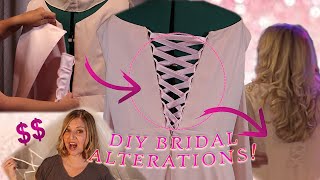 DIY Bridal Alterations  Half ZipperHalf Corset Kit  Save MONEY [upl. by Imre]