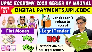 Economy Win24 Ep01 Digital Payment UPI Card Tokenization CBDC Cryptocurrency TheMrunalPatel [upl. by Yenahs]