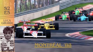 S2 E5 Montreal 1988  The Qualifier of Notre Dame  The story of F1 driver Luca Girardi AMS2 [upl. by Naret]