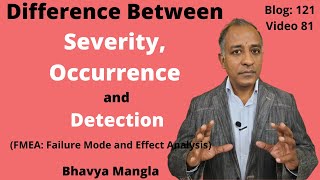 Difference between Severity Occurrence and Detection FMEA  IATF 16949  ENGLISH  Bhavya Mangla [upl. by Sidoney]