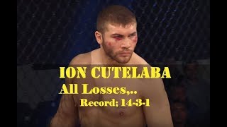 Ion Cutelaba Losses in MMA Career  All 3 Losses of Ion Cutelaba Highlights [upl. by Anigger]