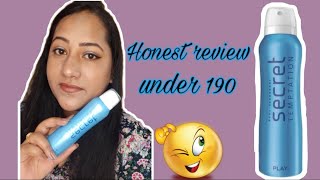 SECRET TEMPTATION PLAY DEODORANT REVIEW AFFORDABLE DEODORANT IN HINDI [upl. by Bullivant]