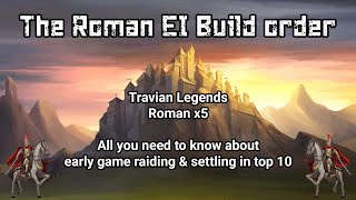 The Roman EI Build order  Travian Legends  Roman  x5 speed 2 hour run through of 12h footage [upl. by Araec]