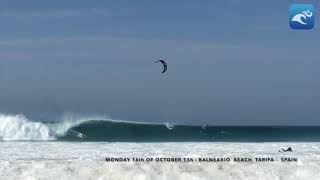 16TH OF OCTOBER 2017 OPHELIA HURRICANE MONSTERWAVE TARIFA SPAIN [upl. by Eillen]