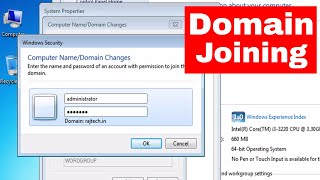 how to add client to domain server 2008 step by step  Domain Join  Add a computer to a Domain [upl. by Mloclam]