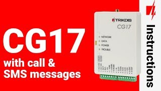 CG17 with call and SMS messages Cellular security control panel set up and control [upl. by Sivel]