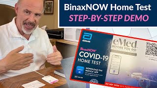 BEFORE YOU CRUISE  Abbotts BinaxNOW COVID19 Ag Card Home Test with Navica amp EMed Test Full Demo [upl. by Rossy883]