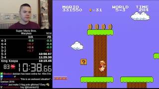 190917 Super Mario Bros Warpless speedrun [upl. by Cargian]