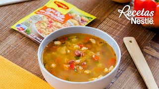 Sopa de Minestrone con Caracolitos MAGGI Recetas Nestlé CAM [upl. by Souvaine498]